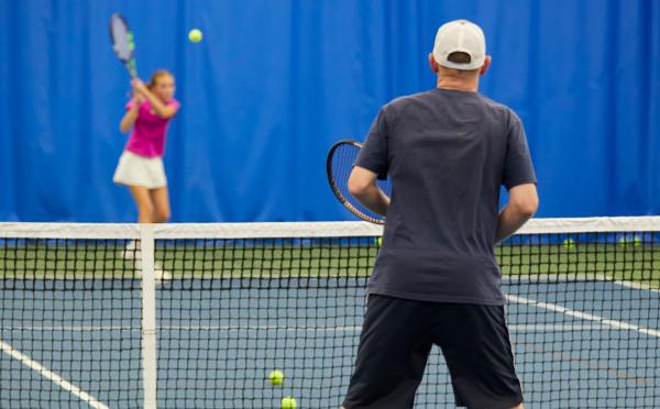 People playing tennis